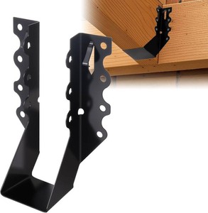 50 Pcs 2x6 Joist Hangers, 20 Gauge Heavy Duty Face Mount Joist Hangers for Wood, Black Powder Coated Hurricane Ties Deck Brackets for Rafters, Floor, Ceiling, Roofs