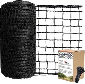 7.5 ft x 65 ft Deer Fence Netting, 12-inch Square Mesh - Heavy Duty Animal Barrier for Garden, Vegetables, Fruit Trees, Blueberry Bushes, Strawberries - Protect Against Birds, Deer, Chickens