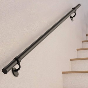 Stair Railing Indoor 3 Feet Hand Rails for IndoorOutdoor Steps 1.5 Round Porch Railing Wall Mount Aluminum Hand Rails for Indoor Stairs Industrial Staircase Handrails