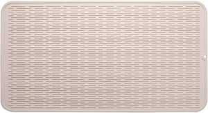 MicoYang Silicone Dish Drying Mat for Multiple Usage,Easy clean,Eco-friendly,Heat-resistant Silicone Mat for Kitchen Counter or Sink,Refrigerator or Drawer Liner Tapioca 4XL 32 inches x 18 inches
