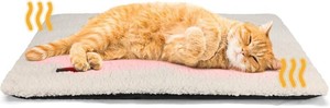Self Warming Cat Bed Self Heating Cat Dog Mat 24 x 18 inch Extra Warm Thermal Pet Pad for Indoor Outdoor Pets with Removable Cover Non-Slip Bottom Washable Non Electric