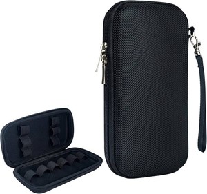 Vape Pen Case 7.5 inch Vaping Device Case Zipper Carrying Case Pipe Pouch for Diffuser Pen 510 Battery Pen King Size Tubes Cartridge Mod Pods Coils - for Commute, Office & Travel(Black, Empty)