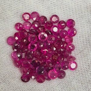 10.62 Carat Total Weight Natural Ruby Parcel (3mm) Retail Value $10,620 VIDEO