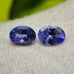 2.67 Carat Total Weight Natural Tanzanite Pair Retail Value $1,068 VIDEO