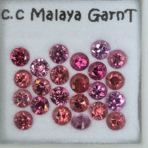 3.97 Carat Total Weight Natural Malaya Garnet Parcel Retail Value $1,985