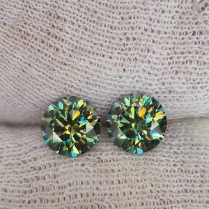 1.90 Carat Matching Pair Green Cubic Zirconia VIDEO