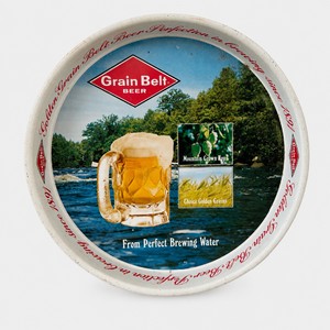 Vintage Grain Belt Beer Tin Tray