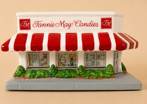 Vintage Hawthorne Fannie May Candies  Village with Box