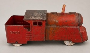 Vintage Pressed Steel Toy Locomotive Train Engine Pressed Steel Ride On