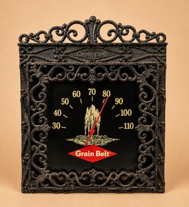 Vintage Grain Belt Beer Thermometer