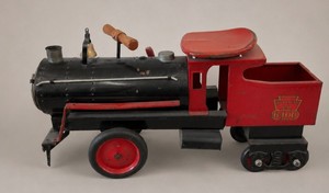 Vintage Antique Keystone R.R. Ride on Steam Locomotive Train Engine Pressed Steel 26 long
