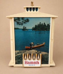 1960s Hamms Beer White Chalet Lighted Tavern Sign