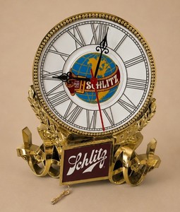 1970s Schlitz Beer Lighted Wall Clock
