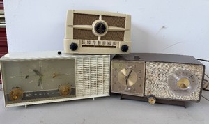 Three Vintage Radios 1940s 1950s
