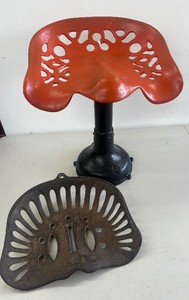 Vintage Tractor Seat Stool and Additional Seat
