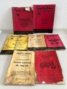 McCormick Deering Farmall Manuals Tractor, Cultivator, Cornpicker