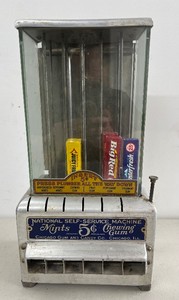 National Self Service Mints Chewing Gum Machine Chicago Gum and Candy Co.