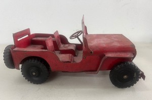 Red Steel Commando Jeep Unknown Maker WW2 Era