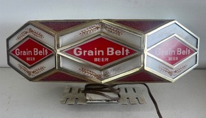 Vintage1970s Grain Belt Beer Advertising Bar Sign Working