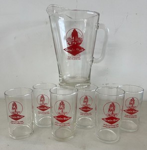 Grain Belt Glasses and Pitcher Set