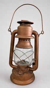 Vintage Copper No. 2 Lantern Hibbard Spencer Bartlett & Co.