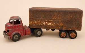 1950s Pressed Steel Wyandotte Semi-Truck and Trailer Set