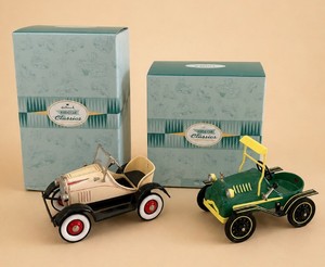 Pair of Hallmark Kiddie Car Classics 1929 Steelcraft Murray Roadster and 1964 Garton Tin Lzzie