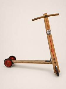 Vintage Three-Wheel Wooden Scooter