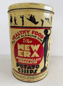 Vintage One Pound Tin The New Era Potato Chips