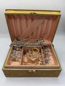 Mixed LOT Jewelry Box and Costume Jewelry