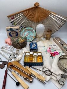 Vintage Vanity Lot - Glass Ball Razor Sharpener