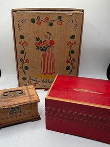 Three Wood Boxes Vintage Shulton Balsa Wood Box, Old Spice 30s-40s