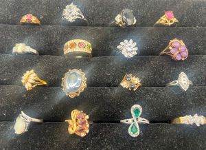 Lot of 16 Costume Jewelry Rings