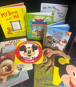 Childrens Books Lot Some Vintage Dr. Suess, Mickey Mouse, Disney