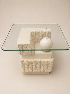 1980s Magnussen Ponte Tessellated Mactan Stone Side Table #2