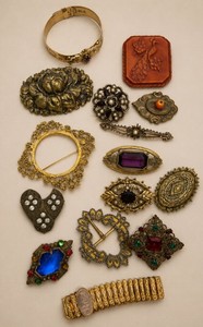 Victorian Style Brooches, Bangles