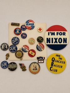 Vintage Political Pins Nixon, Goldwater, Reagan ETC