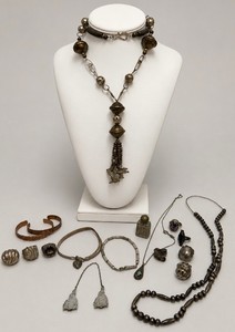 Mexico 925 Charms, Six Rings, Bracelet, Copper Cuffs
