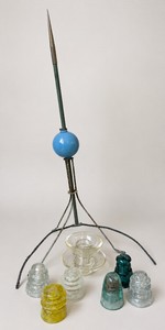 Vintage Lightening Rod and Insulators