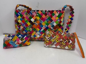 Handmade Handbags Purses Wallets Hobo Sctyle Made from Candy Wrappers