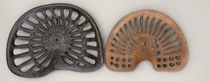 Lot of 2 Cast Iron Tractor Seats