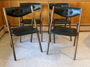 LL - Vintage Mid-Century Folding Chairs - Coronet Wonderfold Set of 4