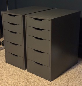 LLO - Drawer Storage Cabinets Pair of 5-Drawer Units (Lot of 2)