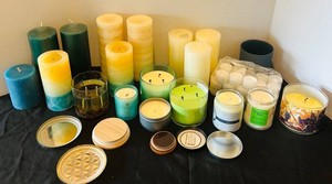 LFR - Candle Lot - Assorted Pillar, Jar & Votive Candles