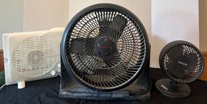 LFR - Fan Lot of 3 Honeywell Holmes Blizzard Box Fan