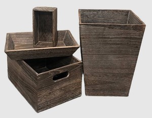 WO - Wood Waste Basket Set