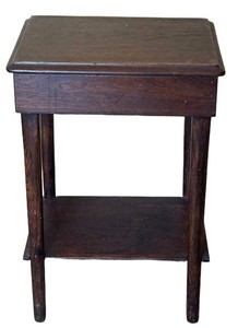 G - Vintage Lift Top Side Table Handmade