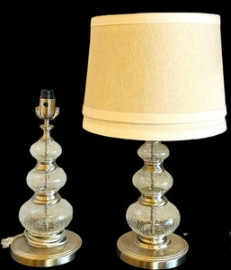 G - Table Lamps Pair With One Shade