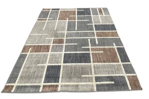 G - Area Rug - Geometric Gray Brown Pattern