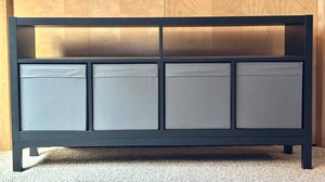 LBR - Console Table IKEA Kallax with Four Bins